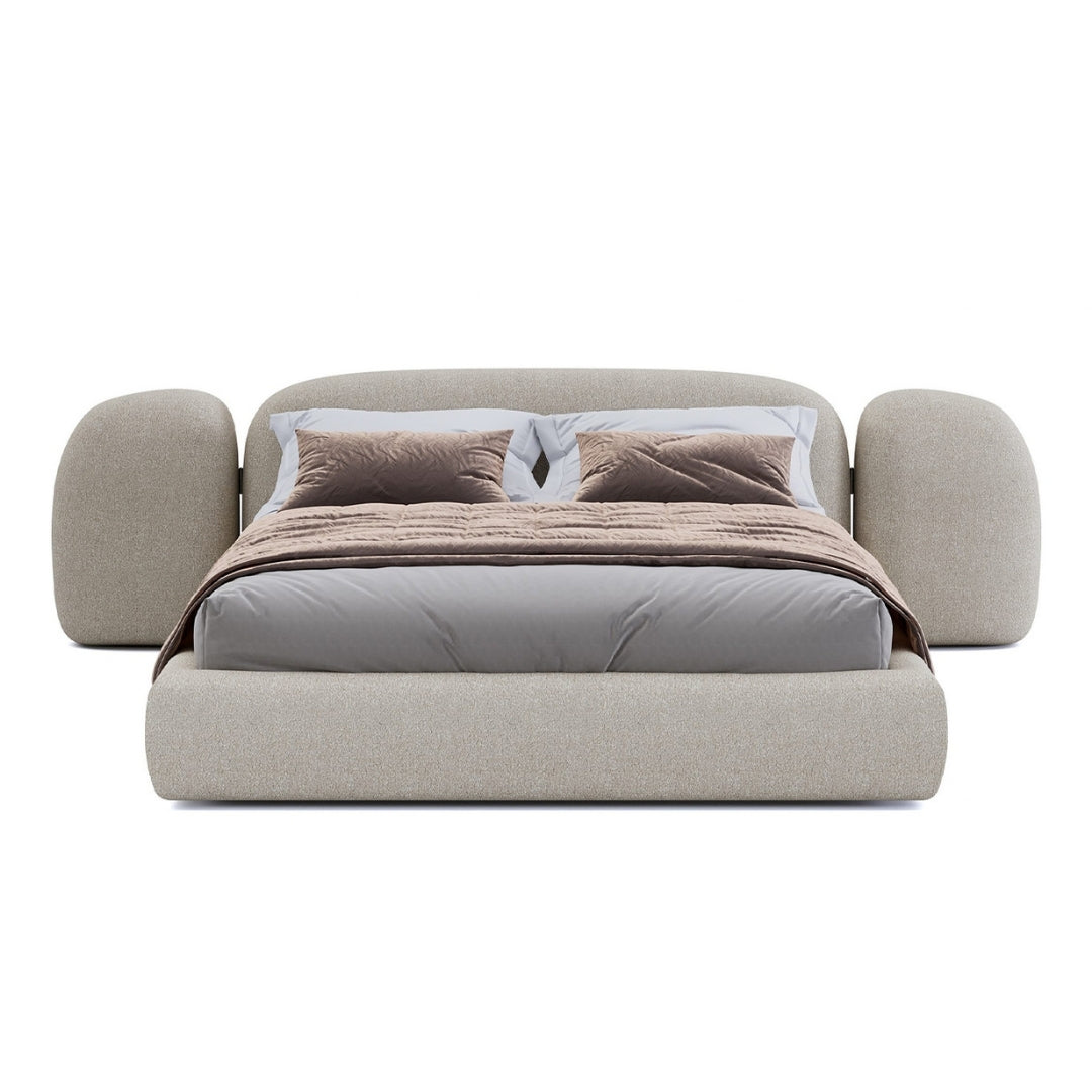 Ivory Crest Upholstered Bed with Rounded Headboard