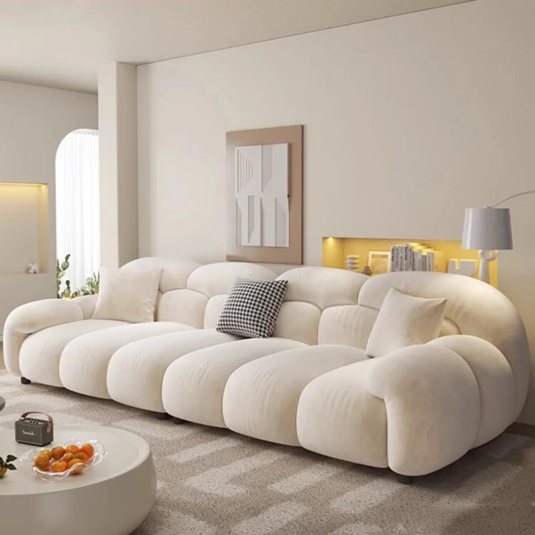 4 Seater Beige Cloud Comfort Sofa