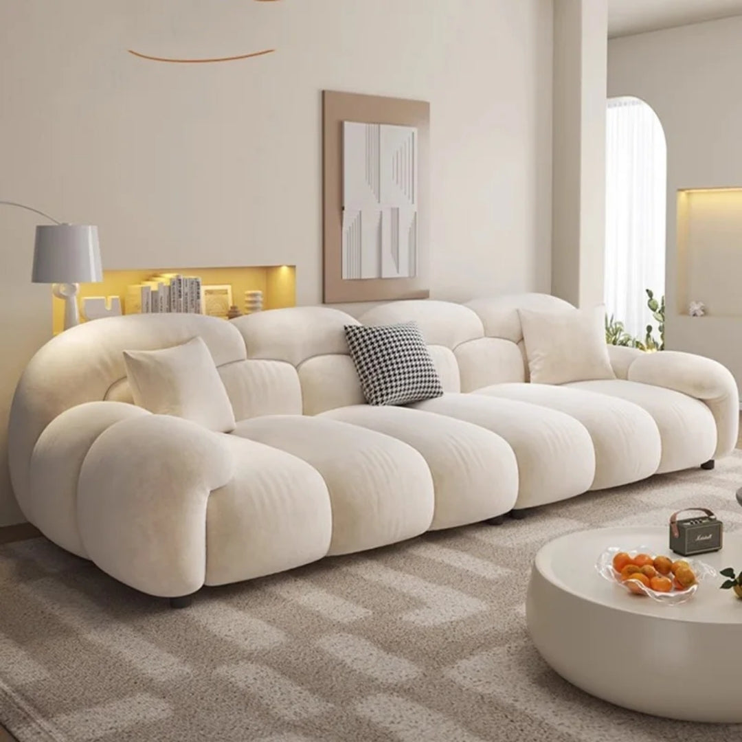 4 Seater Beige Cloud Comfort Sofa