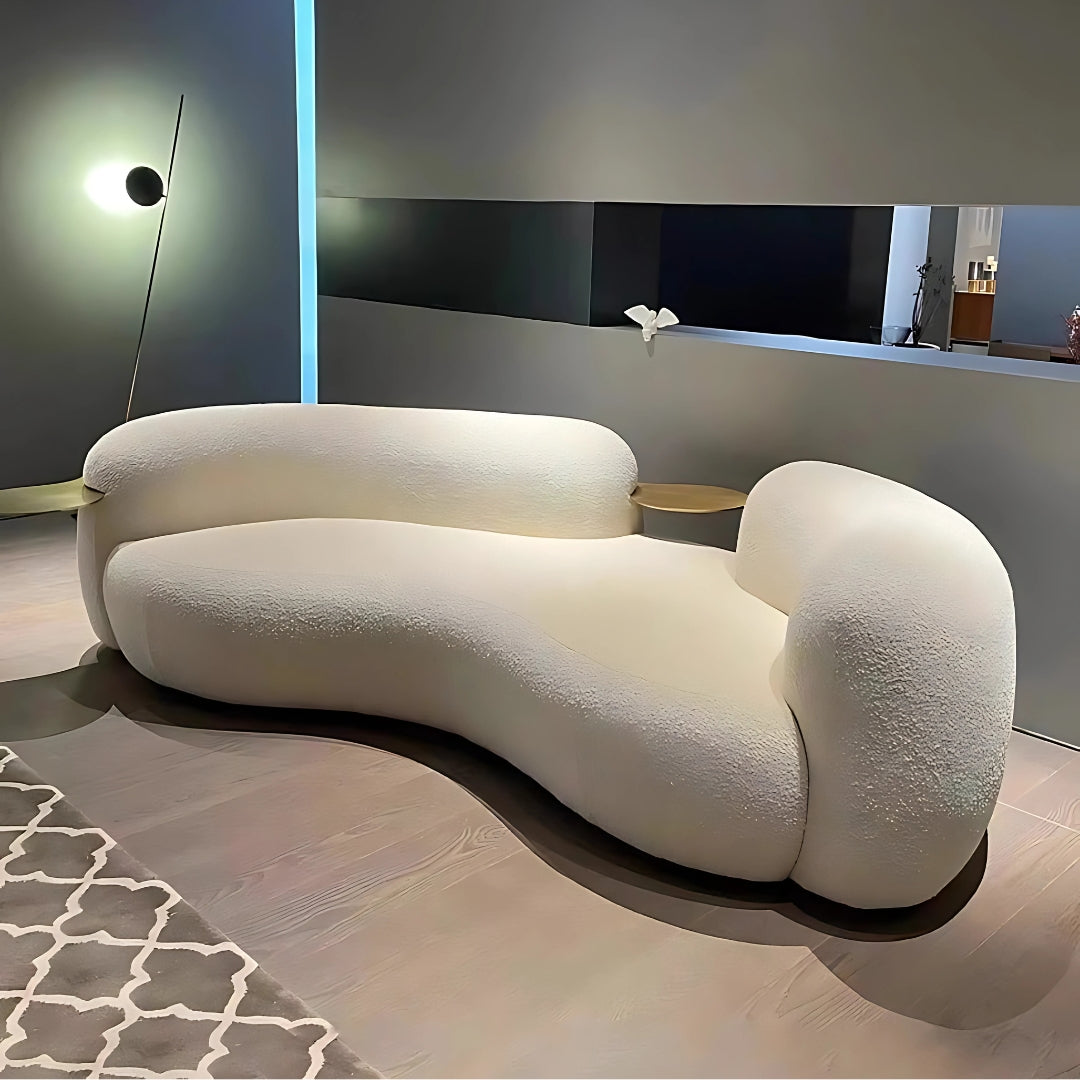 3 Seater Modern Flow Upholstered Curved Sofa
