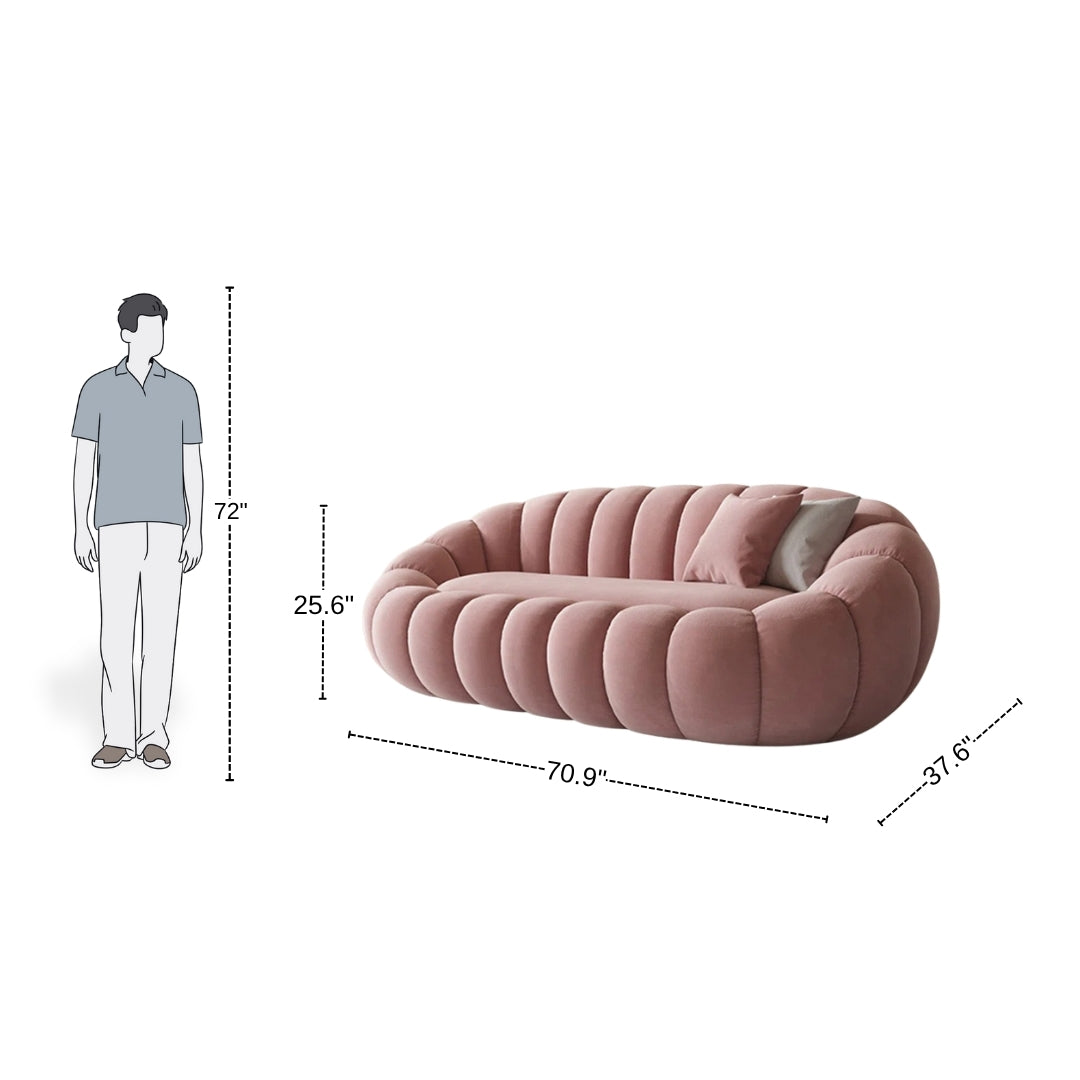 3 Seater BlushGlow Comfort Sofa