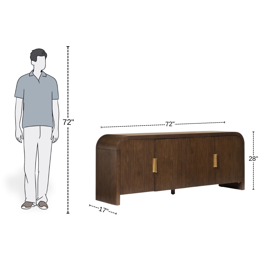 Contemporary Rounded Edge TV Unit