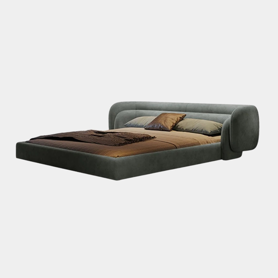 Aurora Curve Upholstered Bed with Curved Headboard