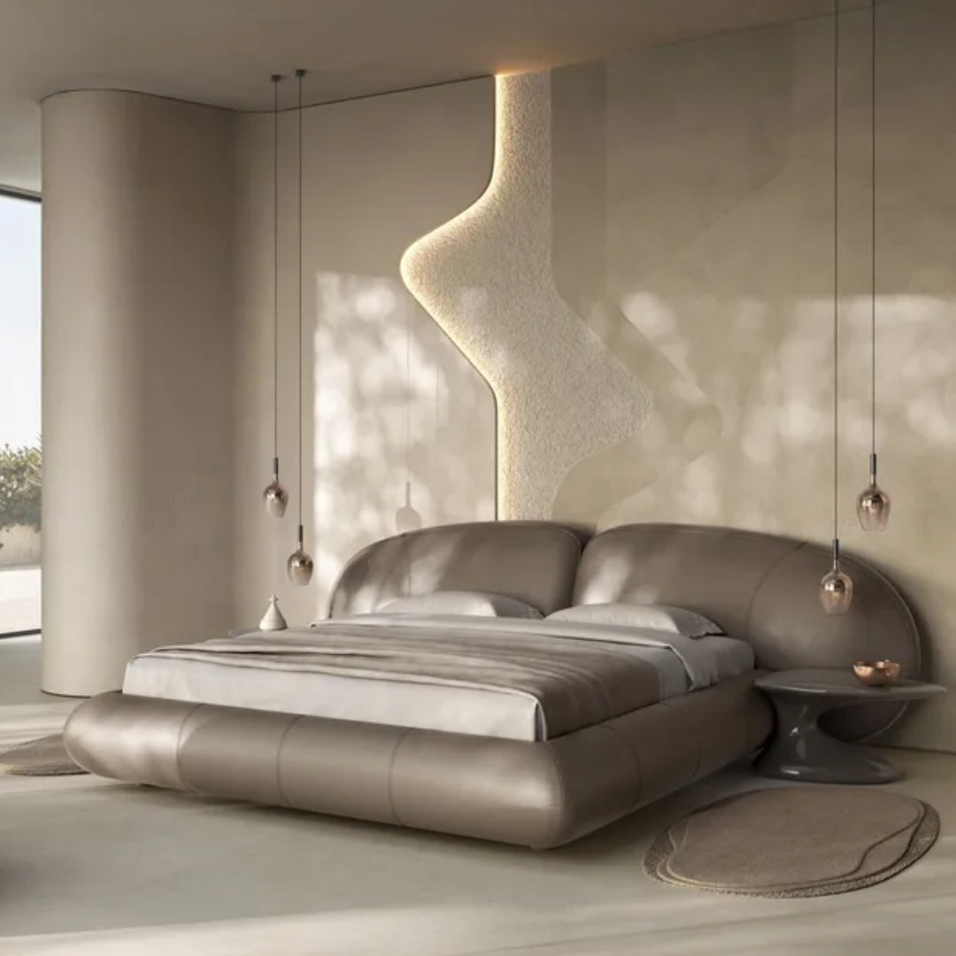Cloudform Luxe Upholstered Bed with Rounded Headboard