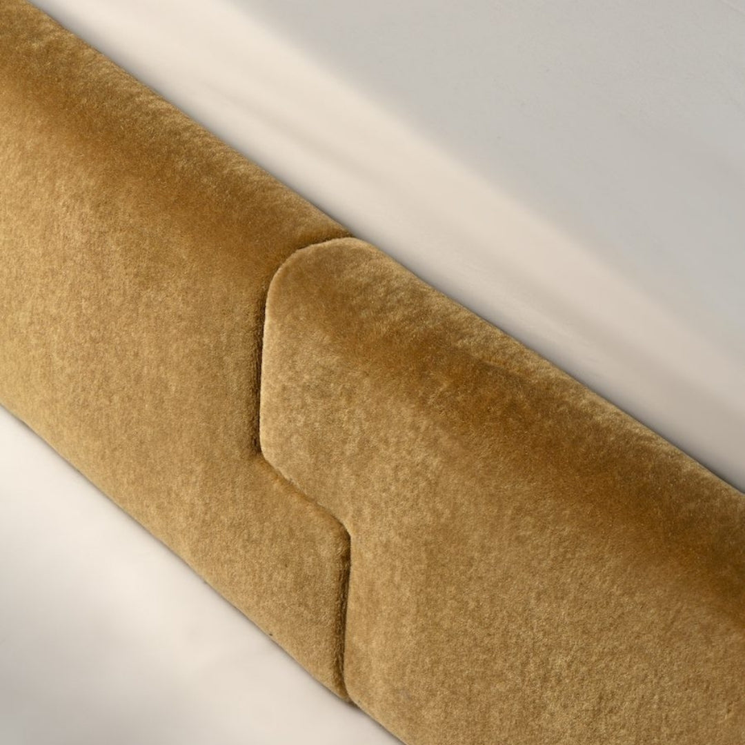 Marigold Luxe Upholstered Bed with Gentle Curve Headboard