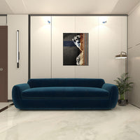 4 Seater Modern Royal Blue Sofa for Living Room