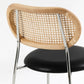 Upholstered Seat & Rattan Back Dining Chair
