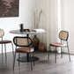 Upholstered Seat & Rattan Back Dining Chair