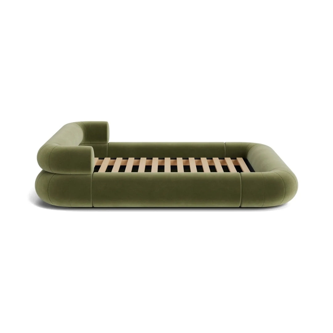 Olive Haven Upholstered Bed with Rounded Headboard