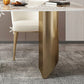6 Seater Modern Rectangular White Marble Top Dining Table