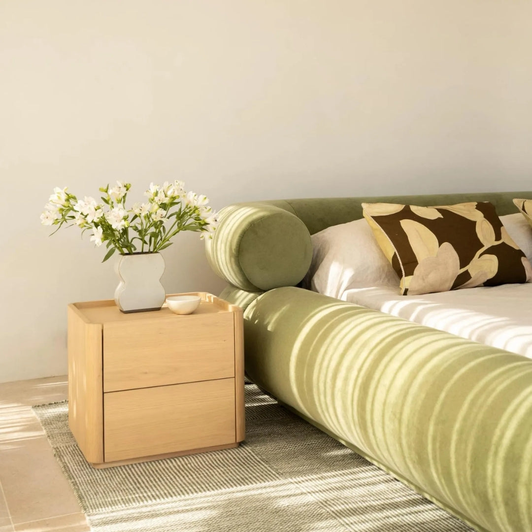 Olive Haven Upholstered Bed with Rounded Headboard