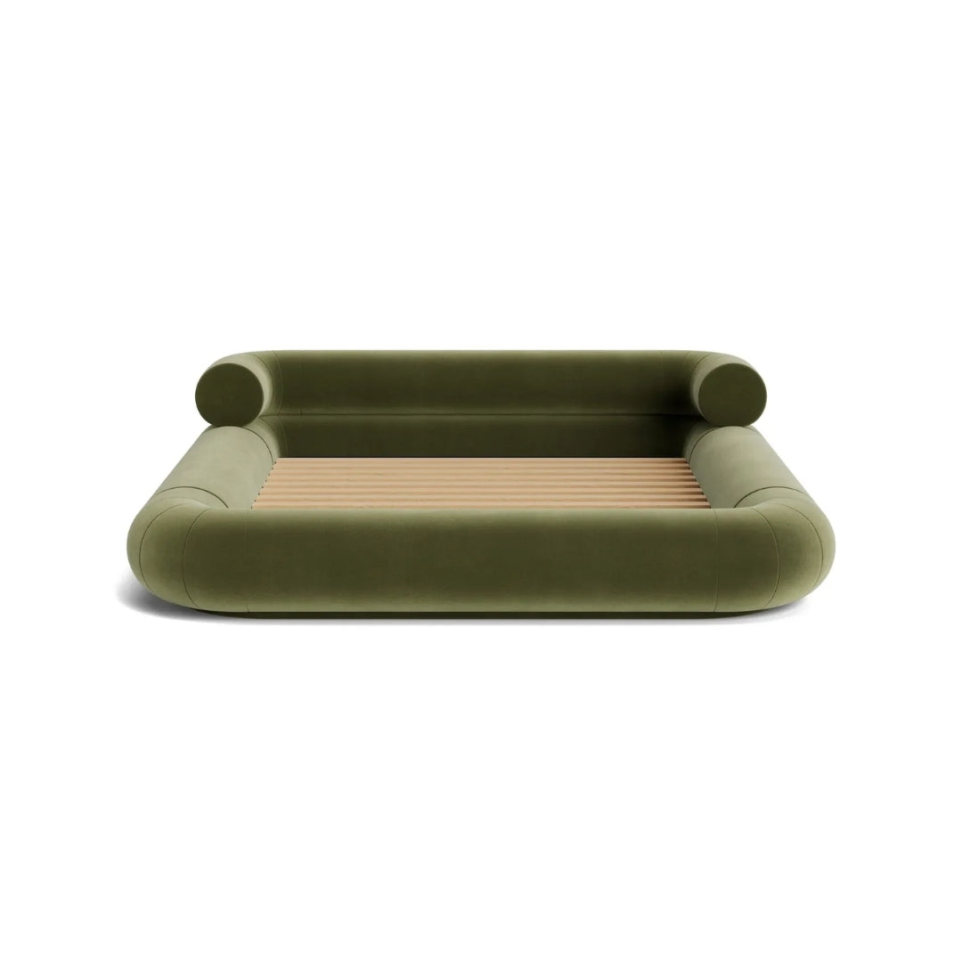 Olive Haven Upholstered Bed with Rounded Headboard