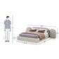 Ivory Crest Upholstered Bed with Rounded Headboard