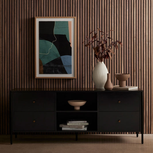 Matte Black Luxe TV Unit
