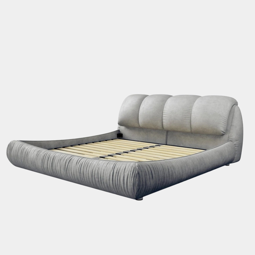 Aurora Plush Padded Headboard Bed