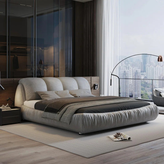 Aurora Plush Padded Headboard Bed