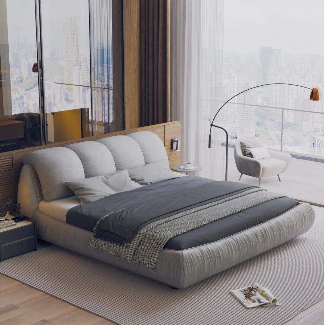 Aurora Plush Padded Headboard Bed