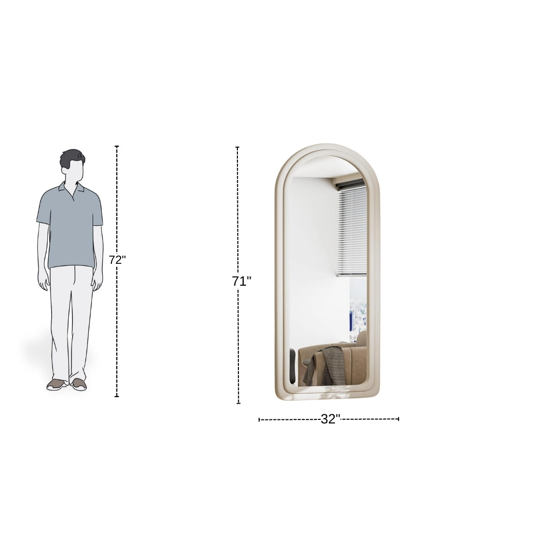 Soft Arch Contemporary Full-Length Mirror