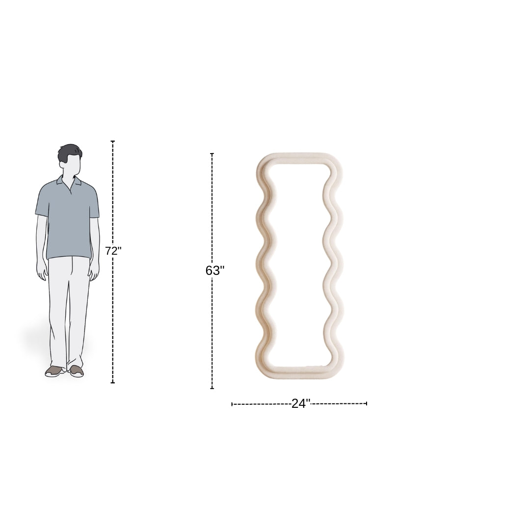 Ocean Drift Wavy Frame Full-Length Mirror