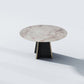 4 Seater Round Dining Table With Marble Top Finish