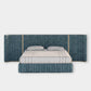 King size navy bed witbh storage