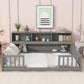 Dark Grey Baby Bed With Railings for Small Kids