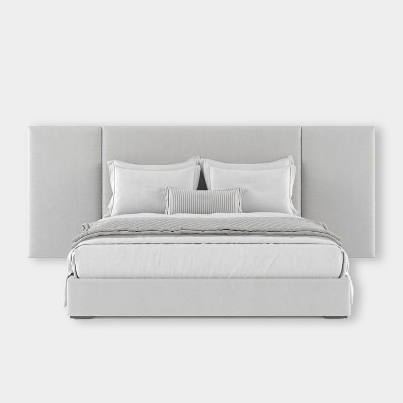 Velvet Upholstered Modern Luxury White Bed With Hydraulic Storage