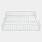 Double Capacity White Baby Bed for Small Kids With Protecting Guardrails