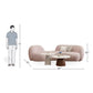 3 Seater Cozy Cloud Curved Sofa Set & Marble Harmony Coffee Table