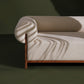 3 Seater Rust Wooden Lounge Sofa 