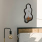 Black Irregular Framed Wall Mirror
