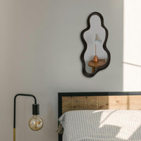 Black Irregular Framed Wall Mirror
