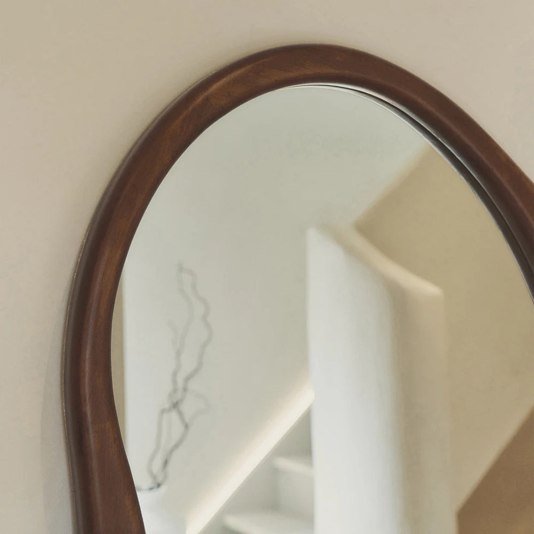 Wavy Curved Edge Full-Length Standing Mirror