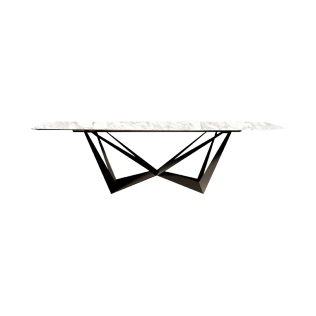 8 Seater Rectangular Italian Marble Top Dining Table 