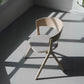 Minimalist Lightwood Curved Dining Chair