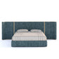 King size navy bed witbh storage