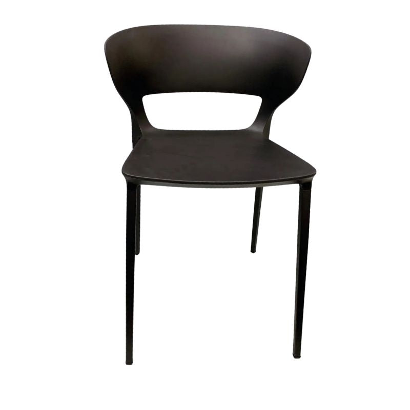 Black Wooden Accent Dining Chair With Carbon Finish