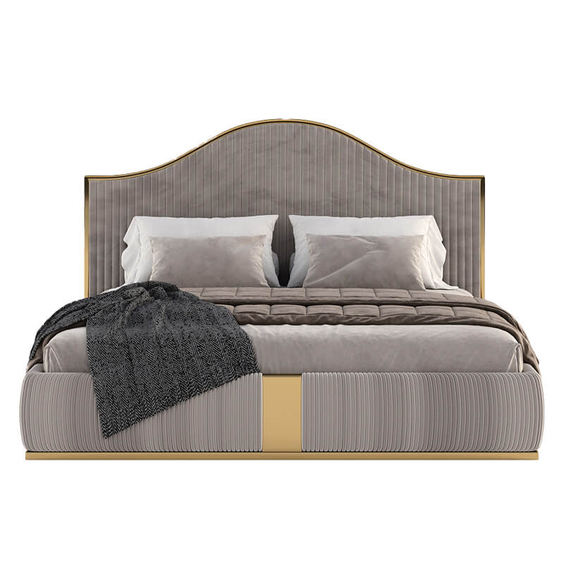 King size grey bed with storage