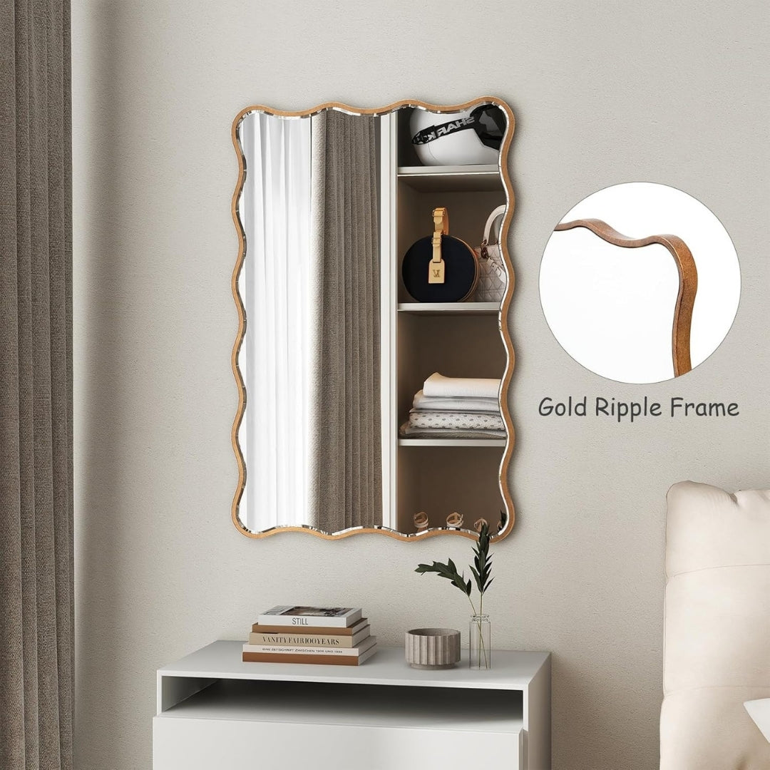 Rectangular Flow Contemporary Wall Mirror