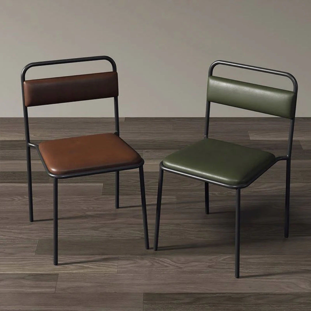 Midnight Velvet Metal Dining Chair