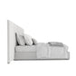 Velvet Upholstered Modern Luxury White Bed With Hydraulic Storage