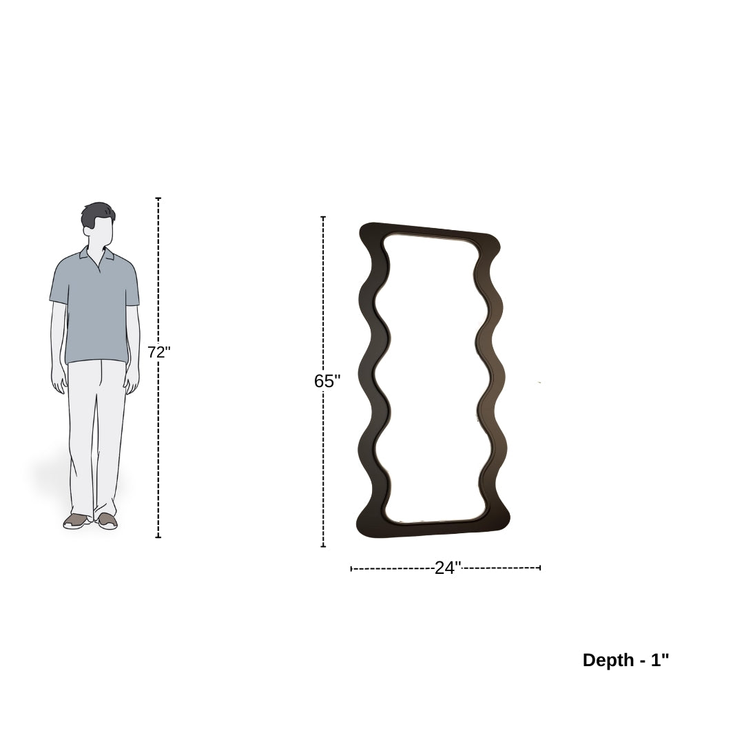Dark Flow Contemporary Full-Length Mirror