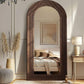 Earthtone Arch Wooden Standing Mirror