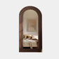 Earthtone Arch Wooden Standing Mirror