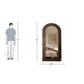 Earthtone Arch Wooden Standing Mirror
