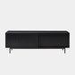 Modern Charcoal Slatted TV Unit