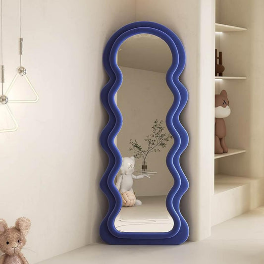 Blue Horizon Curved Frame Full-Length Mirror
