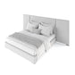 Velvet Upholstered Modern Luxury White Bed With Hydraulic Storage