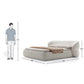Ivory Aura Comfort Bed with Flowing Headboard