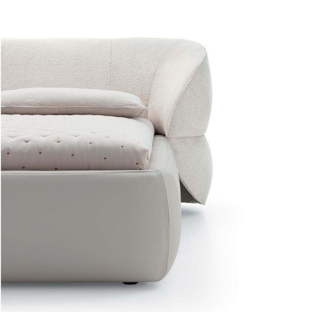 Ivory Aura Comfort Bed with Flowing Headboard